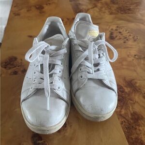 Adidas White Leather Sneakers